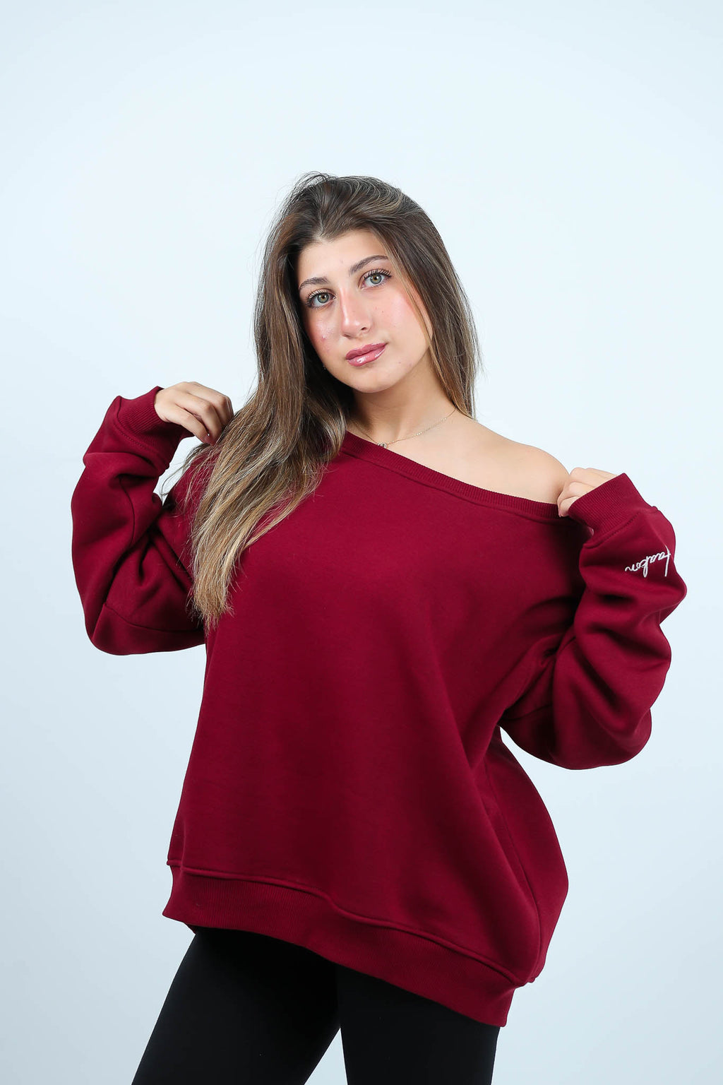 STITCHED SWAY OFFSHOULDER TOP