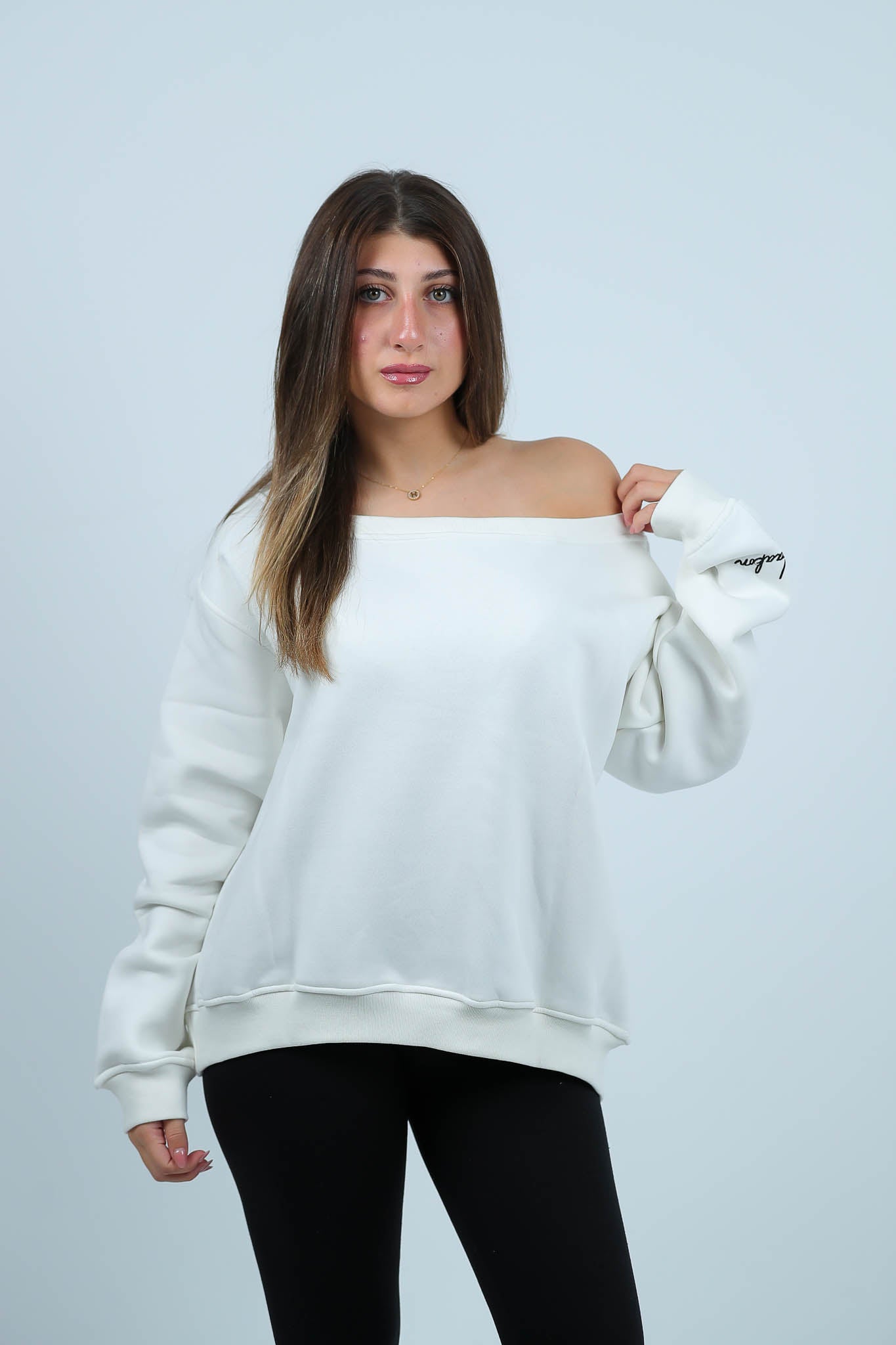 STITCHED SWAY OFFSHOULDER TOP