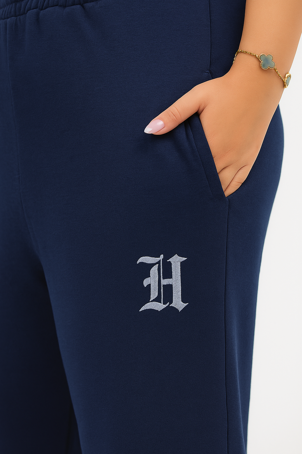NAVY GOTHIC SWEATPANTS
