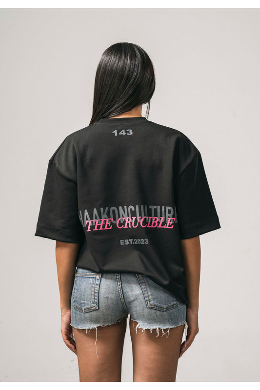 "THE CRUCIBLE"BLACK TEE