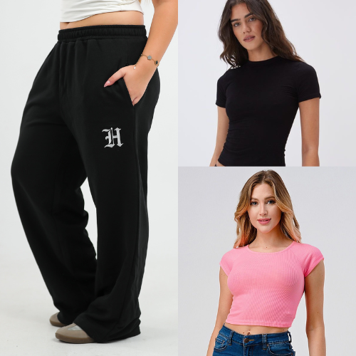 Black Gothic sweatpants + Basic Top