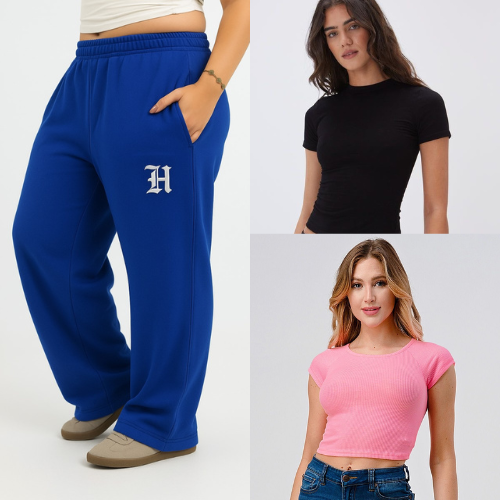 Royal Blue Gothic sweatpants + Basic Top