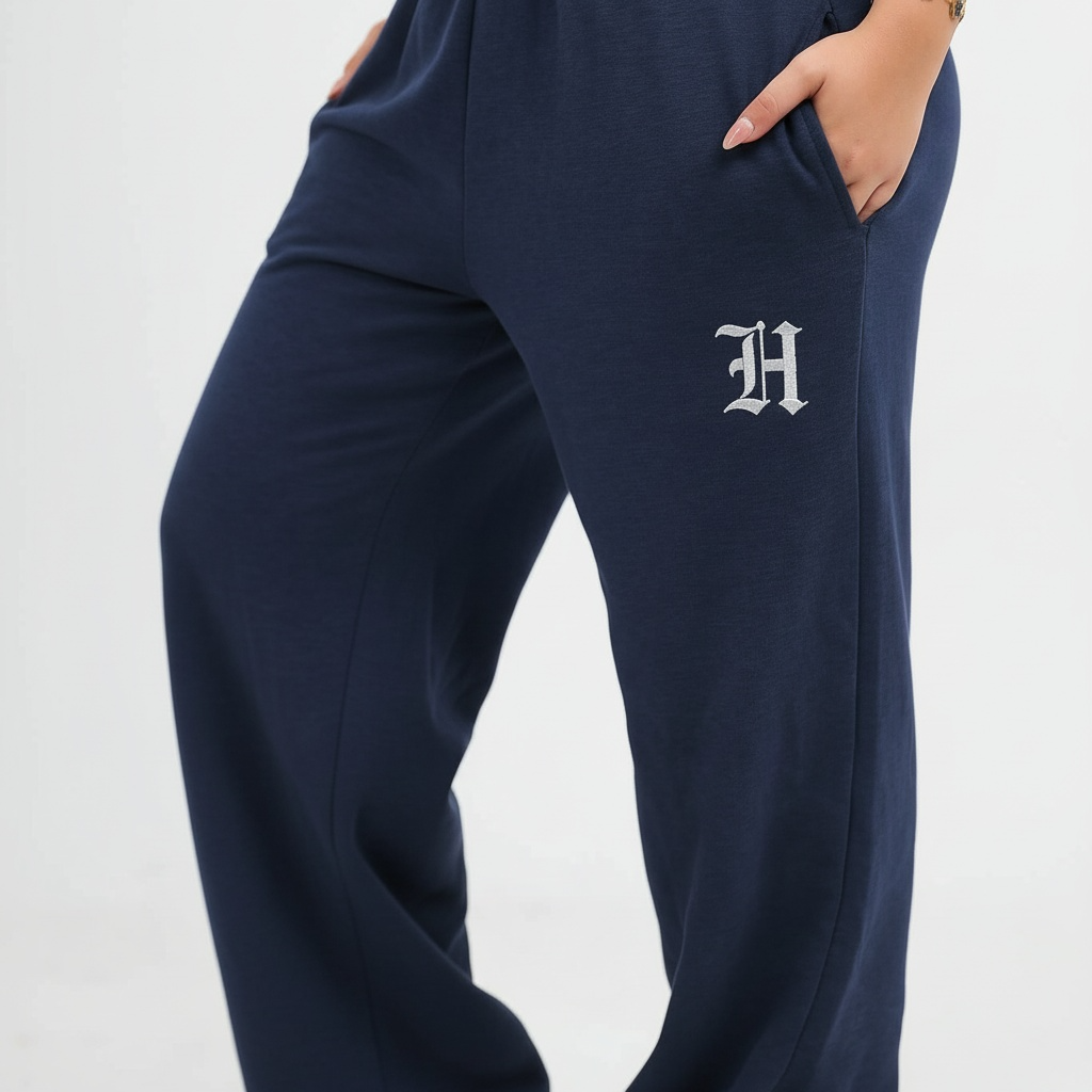 NAVY GOTHIC SWEATPANTS